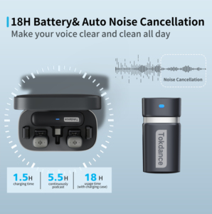 Portable Mini Wireless Lavalier Microphone 2.4GHz Type C Connector Noise Cancelling Light-Weight iPhone Microphone for - Product Image 4