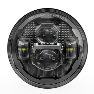 ランドローバーディフェンダー用トヨタ用ジープ用Morsun7インチラウンドLEDプロジェクターヘッドライトペア - Product Image 1