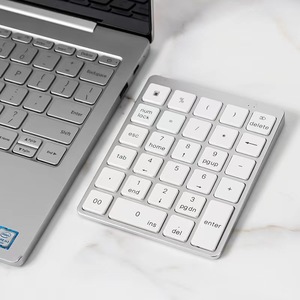Teclado digital Bluetooth de aleación de aluminio de 28 teclas Teclado digital de contabilidad financiera Función HUB Teclado digital