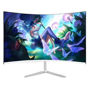 Supporto a parete 24 pollici FHD schermo curvo Monitor Desktop 23.8 pollici curvo Display Computer Gaming PC Monitor con altoparlante VGA HDMIed - Product Image 1
