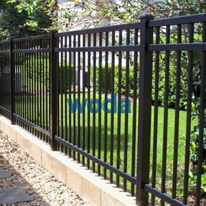 Wholesale Modular <strong>6</strong> Foot Tall <strong>8</strong> Foot Wide Aluminum <strong>Fence</strong> with Spearhead Top and Gates Galvanized Frame Tubular Design