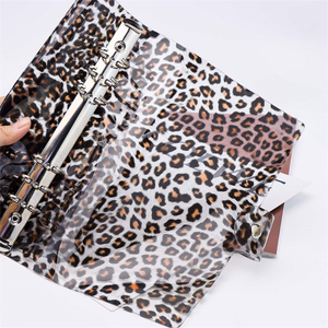 A5 A6 Soft PVC 6-Ring Binder Cover Leopard <strong>Print</strong> Transparent Loose Leaf <strong>Notebook</strong> Shell Round Ring <strong>Folder</strong> <strong>With</strong> Snap Closure - Product Image 2