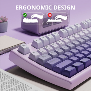 EWEADN bàn phím máy tính xách tay văn phòng chơi game Bàn phím máy tính xách tay 95% PBT đèn nền RGB bàn phím gõ êm chống bắn tung tóe trục Kailh mới - Product Image 5