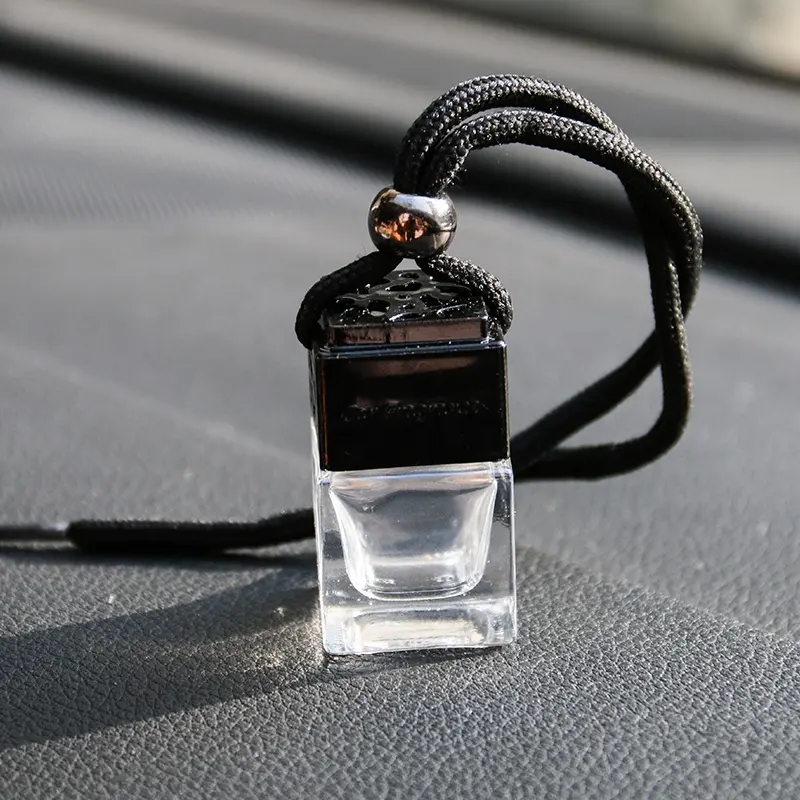 Botella vacía de Perfume rellenable para coche, ambientador colgante de 5ml, 8ml, 10ml, difusor de fragancia, color negro