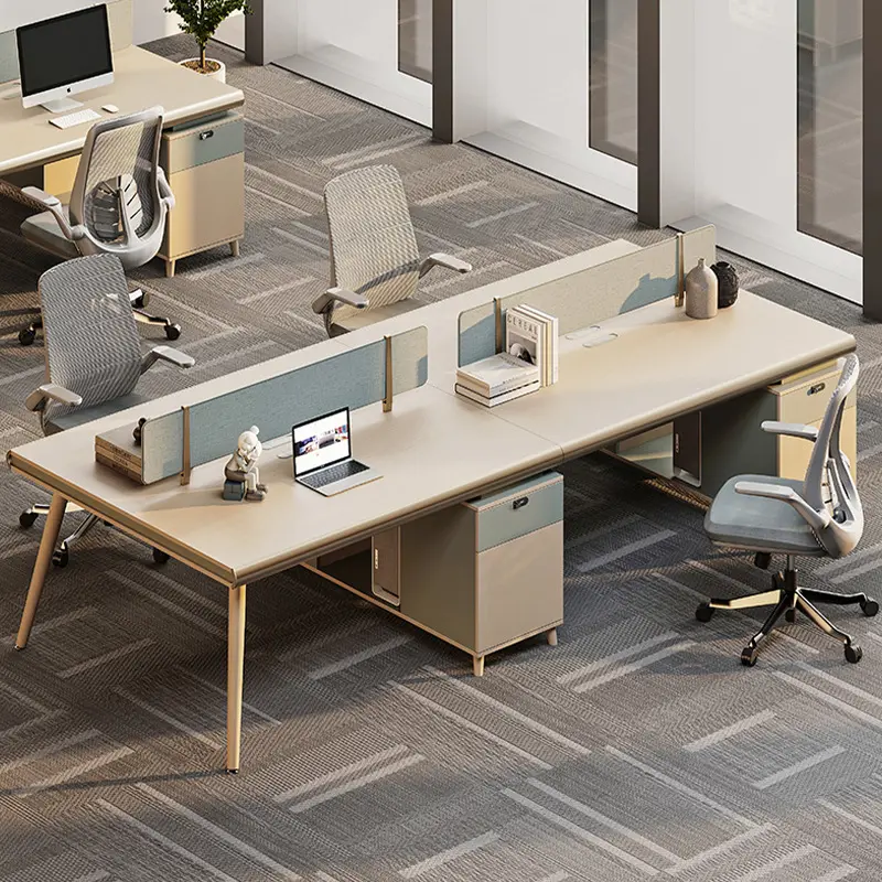 Fabrik Direkt vertriebs büro Finanz personal 2/4/6 Person Schreibtisch und Stuhl Kombination