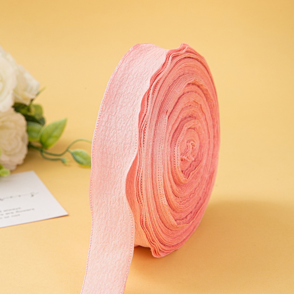 Rose poudré-2,5 cm, 50 mètres par rouleau