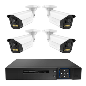 4 kanallı HD tam renkli gece görüş kapalı devre kameralar 2MP 5MP CMOS ev güvenlik DVR izleme sistemleri için tek yönlü ses seçeneği - Product Image 1