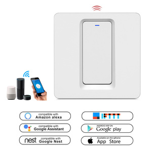 LEDEAST DS-102-1 Wi-Fi умный выключатель света с нейтральным проводом, поддерживает Alexa и Google Assistant Голосовое управление для домашней автоматизации - Product Image 1