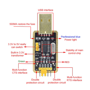 Modulo CH340 invece di PL2303 CH340G RS232 al modulo TTL aggiornamento da USB a porta seriale in nove pennelli per arduino Kit Diy - Product Image 4