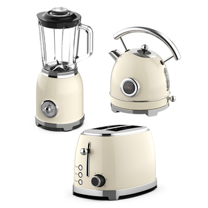 Elektrohaushaltsgeräte-Sets Retro-Toaster Edelstahl-Blender Elektrokessel und Toaster-Set