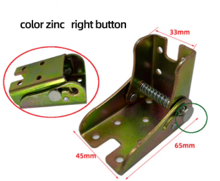 Bouton droit en zinc coloré