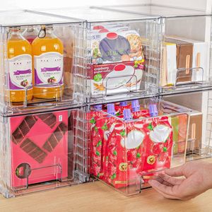プラスチック製引き出し箱透明ペット収納ボックス積み重ね可能