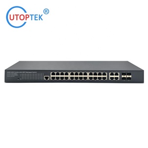 Switch di rete a 24 porte Gigabit POE con 1000M Internet 4 Combo UTP/SFP 24 porte RJ45 Core Hub IP compatibile con la rete IP