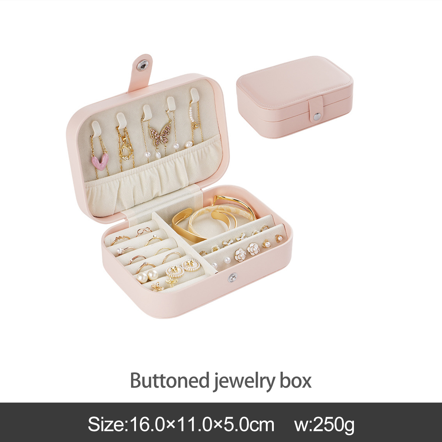 Boîte à bijoux rose