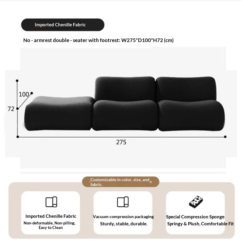 Direct combination without armrests
