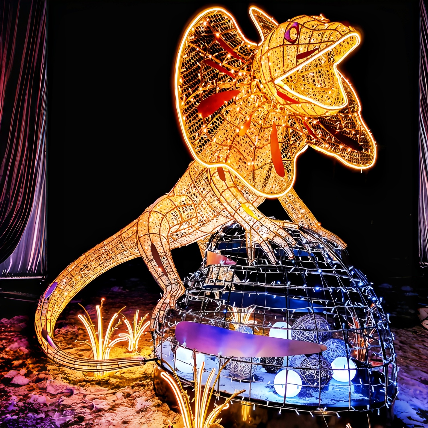 Luz con motivo de lagarto