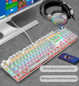 OEM personalizado de alta calidad, impermeable, rosa, Rbg, PC, ordenador con cable Usb, Retro, mecánico, Led Rgb, teclado de juegos para tableta - Product Image 5