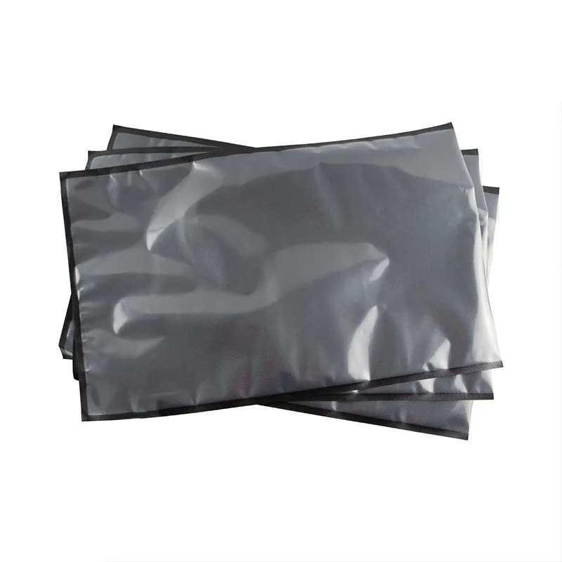 Resealable Black and Clear Food Vacuum Plastic Sealer Freezer Bags for Storing Food Fish Vegetables Meat Grain Fruit Nuts Cereal