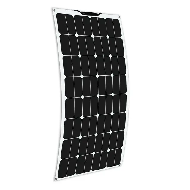 100 W 태양 전지판 캐라반 가정을 위한 가동 가능한 장비 빛 반 태양 전지판 에너지 단결정 세포 100 w 100 watt 12v