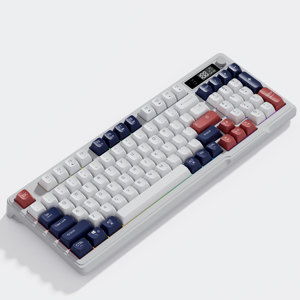Tres colores 2,4G Wireless Gaming/Office Keyboard RGB LED Teclado de membrana retroiluminado con perilla multifunción de pantalla - Product Image 2