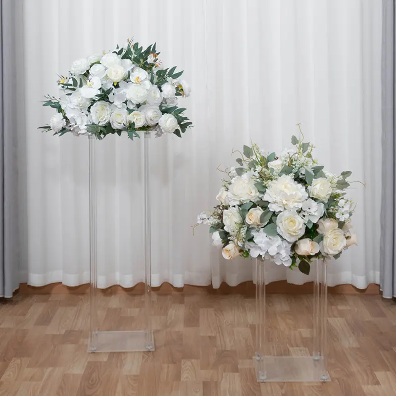 Forniture per decorazioni di nozze composizione floreale di fiori artificiali palla di fiori da tavola