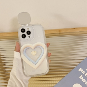 เคสโทรศัพท์พร้อมขาตั้งกระจกแต่งหน้าแบบวงกลม,เคสหลังกันกระแทกสุดหรูสำหรับ iPhone 14 13 Pro Max 12 11 - Product Image 5