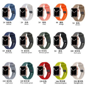 Özel Logo yedek bilek Watchband silikon akıllı Appl saat kayışı Band apple izle 9 8 7 6 5 4 ters toka bant - Product Image 2