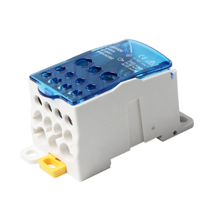 Flexible Combination <strong>400A</strong> 690V Din Rail UKK Terminal Block Brass Terminal <strong>Busbar</strong> with Cover - Product Image 1