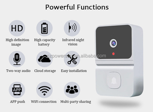 Timbre visual inteligente, intercomunicador bidireccional, visión nocturna infrarroja, sistema de seguridad de monitoreo remoto, timbre de puerta de video inalámbrico Wifi - Product Image 2