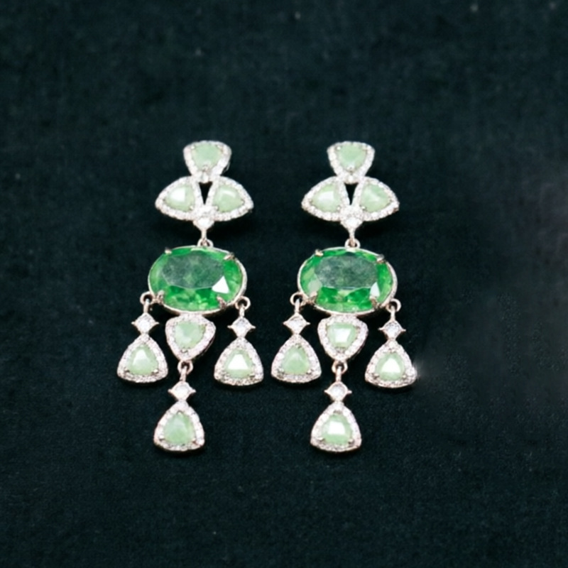 Boucles d'oreilles vertes