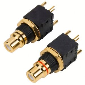 Placa giratoria de asiento RCA chapada en oro, decodificador DAC, entrada/salida Coaxial Digital, PCB, toma de placa de soldadura de 90 grados - Product Image 4
