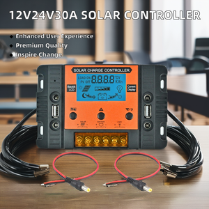 ソーラー充電コントローラーpwm30Aソーラー充電コントローラーpwm 12V/24Vソーラーコントローラー - Product Image 5