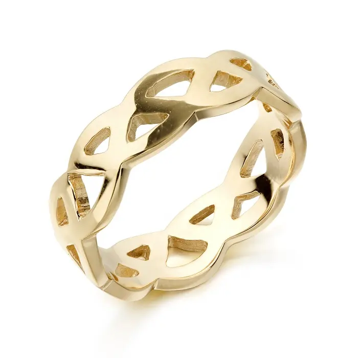 Eternity-anillo de oro amarillo de 18k, anillo de boda de diseño elegante, alta calidad, 2022