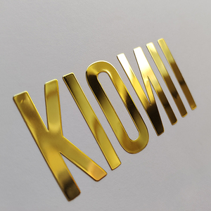 Metalik etiket özel Logo çıkartmaları şeffaf su geçirmez şeffaf Transfer Metal harfler kabartmalı nikel çıkartması etiket çıkartmaları - Product Image 5