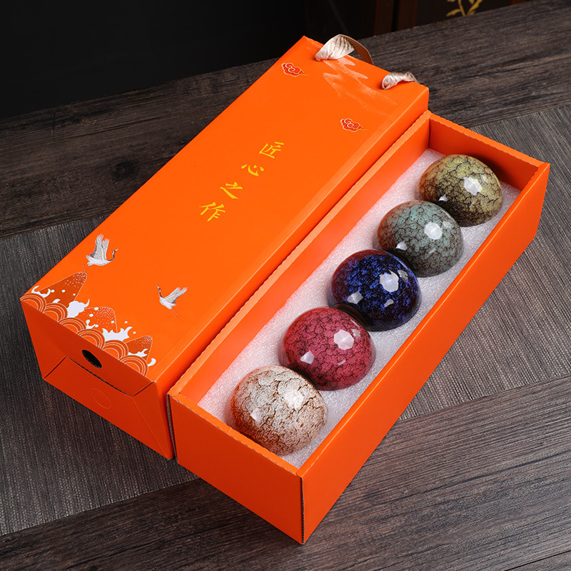 Coupe à œuf dragon orange à cinq lignes