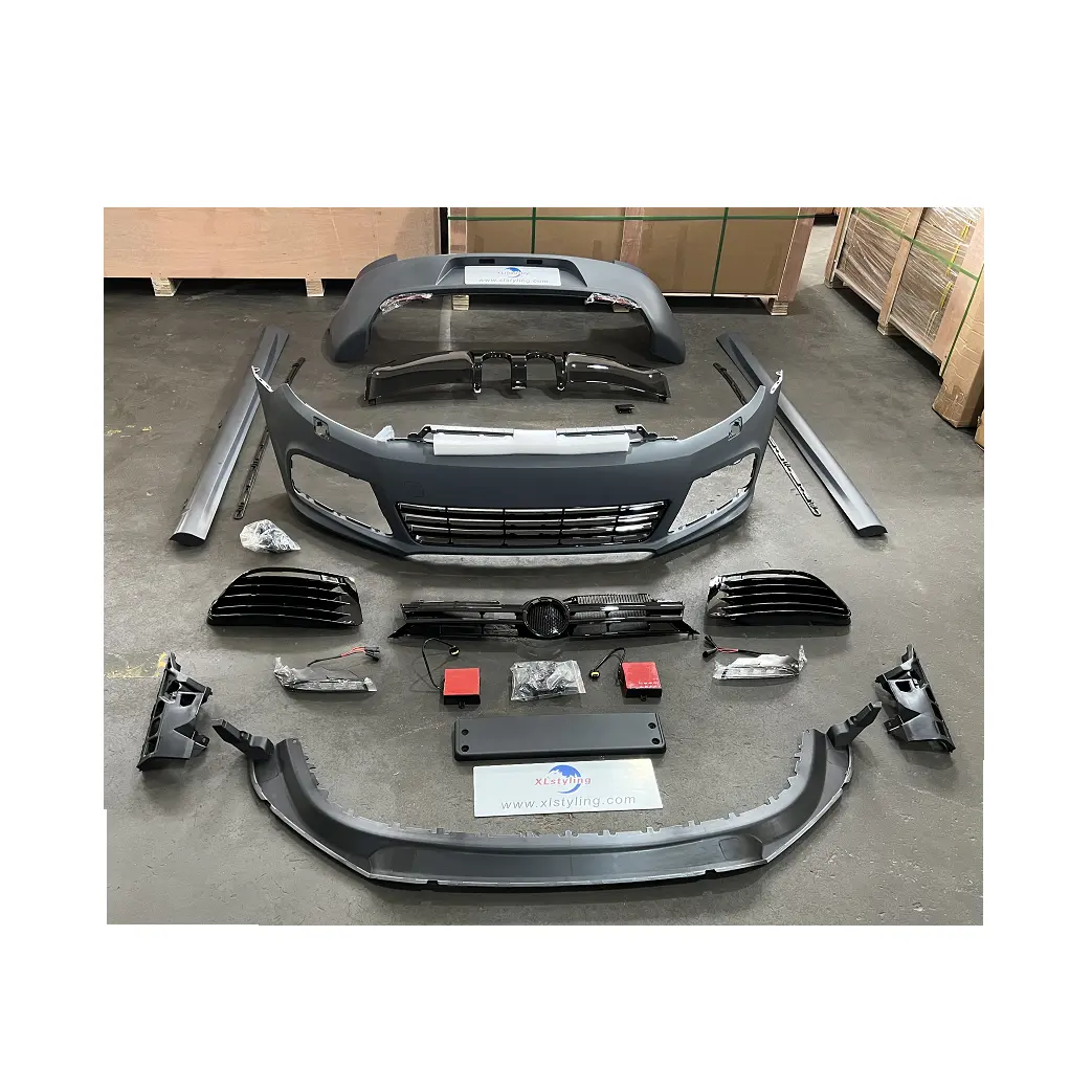 Aggiornamento di conversione auto lifting paraurti anteriore posteriore kit carrozzeria retrofit per Golf MK6 R20 Bodykit