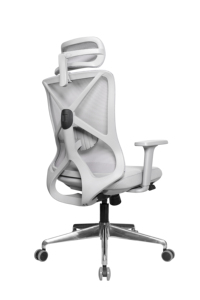 Kabel Luxury Executive Office Chair mit hoher Rückenlehne Moderner grauer Netz sitz mit Schieber egler und verstellbarer Kopfstütze Bequem - Product Image 4
