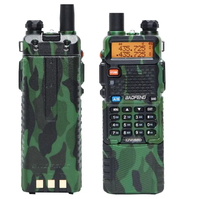 Walkie UV-5R 5w/8w 3800mah baofeng, com banda dupla 136-174 e 400-470mhz talkie BATERIA de LONGA DURAÇÃO