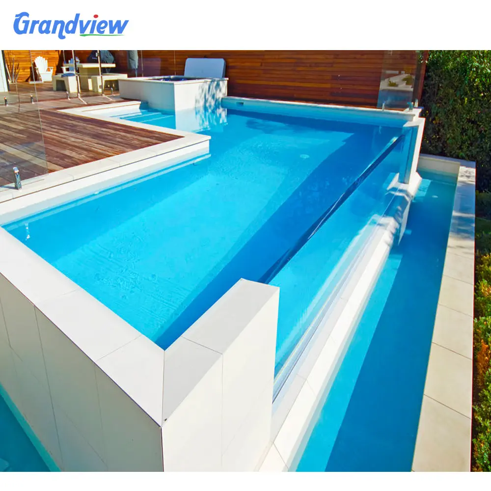 Gran Swim Spa pared de acrílico al aire libre piscina sin fin piscinas de vidrio acrílico para la venta