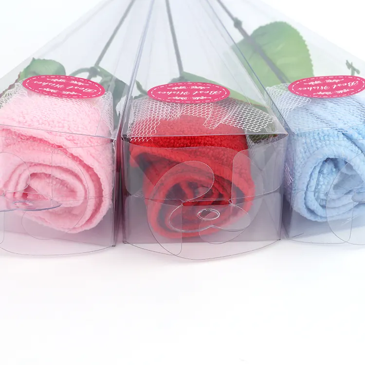 Caja de almacenamiento de plástico transparente para flores Embalaje de rosas impermeable transparente personalizado