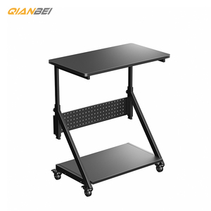 Escritorio de ordenador de madera negro único moderno, mesa de estudio plegable de altura ajustable para ordenador portátil para Juegos de oficina en casa, Material de Metal