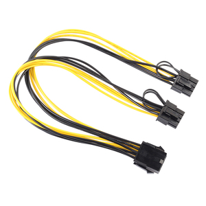 <span class=keywords><strong>PCI</strong></span>-Express PCIE 8Pin到双8 (6 + 2) 针<span class=keywords><strong>VGA</strong></span>图形视频卡适配器电源电缆30厘米pcie电缆8针