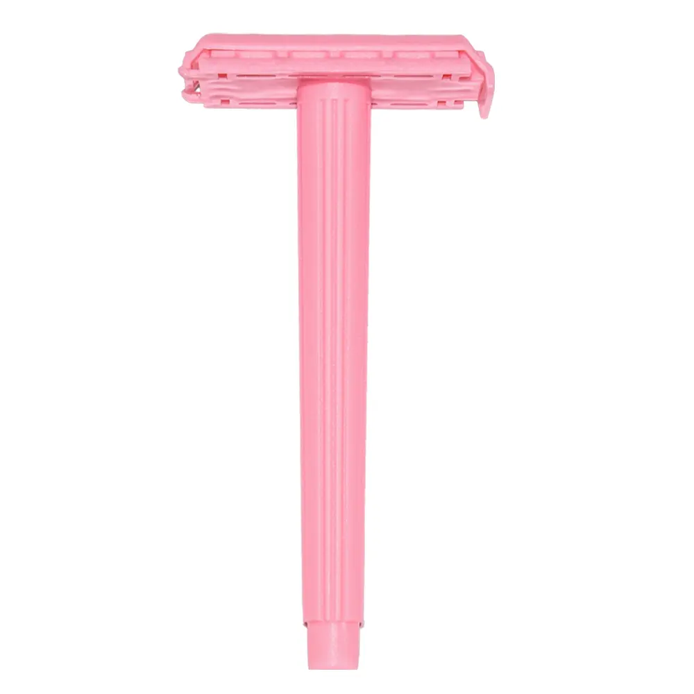 AL-502 Pink Shaving Razor Colorful Safety Razor Plastic Handle Disposable Razor