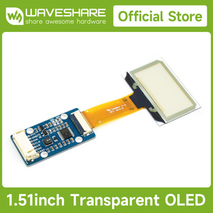 1,51 Zoll transparente OLED transparente Modlue 128x64 SPI I2C hellblaue Farbdisplay kommt mit Beispielen Raspberry Pi Arduino