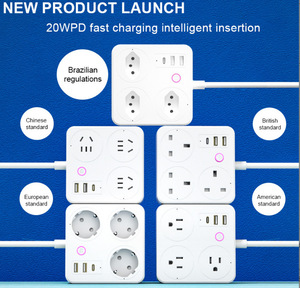 Enchufe especializado para estándares británicos, WIFI Smart Multi-hole Socket multifuncional con función de carga rápida PD de 20W - Product Image 6