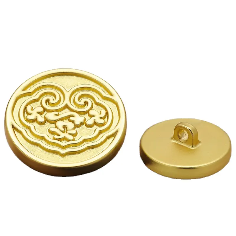 OEM factory antique square rose metal play buttons flat gold silver button for jacket zinc alloy button