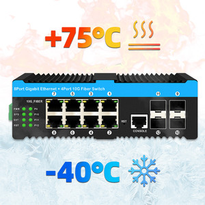 Conmutador Gigabit Ethernet gestionado L3 industrial de fibra 10G Realtek Chip de 12 puertos - Product Image 5