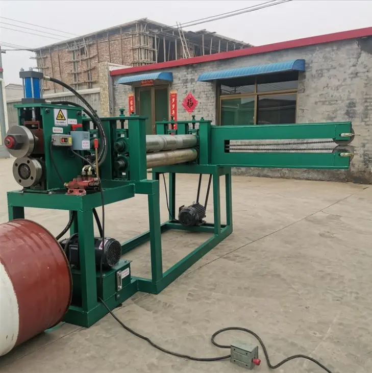 Two in one oil drum cutting machine waste metal oil drum cutter oil tank cutting flatting machine