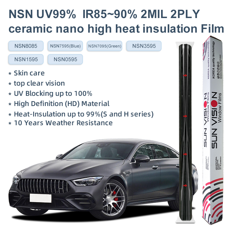 NSN UV99% IR85~90% 2MIL 2PLY ceramic nano high heat insulation