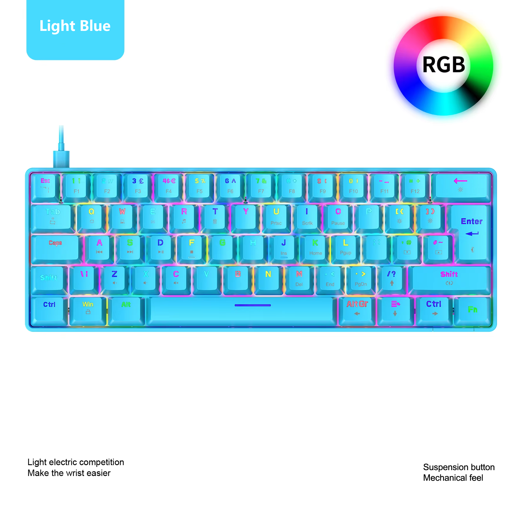 62 Key Blue
